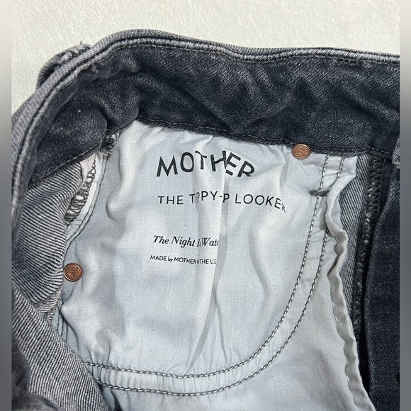 Mother Jeans 26 Tippy Top Looker Black Vintage Wash Stretch Jeans Made in USA - Picture 6 of 12
